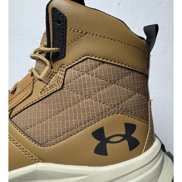 Under Armour Stellar G2 Size 4 Youth Brown Tactical Combat Boots Hiking Outdoor