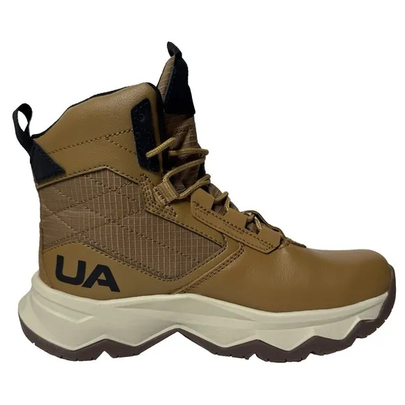 Under Armour Stellar G2 Size 4 Youth Brown Tactical Combat Boots Hiking Outdoor