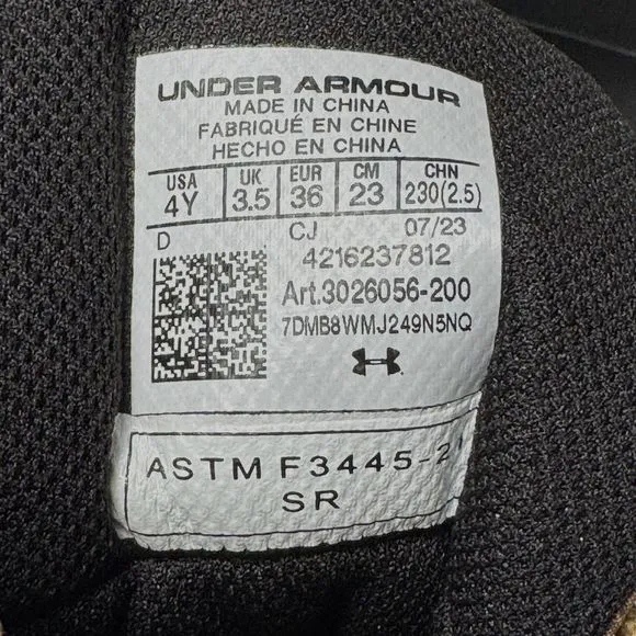 Under Armour Stellar G2 Size 4 Youth Brown Tactical Combat Boots Hiking Outdoor