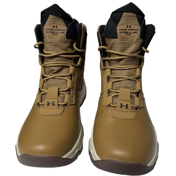 Under Armour Stellar G2 Size 4 Youth Brown Tactical Combat Boots Hiking Outdoor