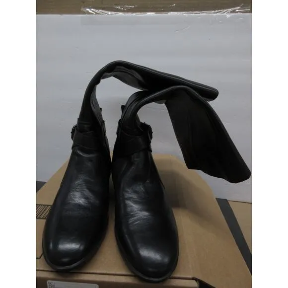 USED Naturalizer Women's Rena Knee High Riding Boot , Black Leather, Size 9 W