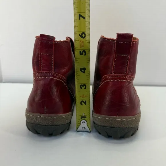 V Italia Kiki red leather combat boots size 37