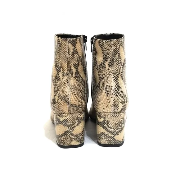 Vagabond New Olivia Leather Snakeskin Ankle Booties Womens Size 41 US 9.5‎