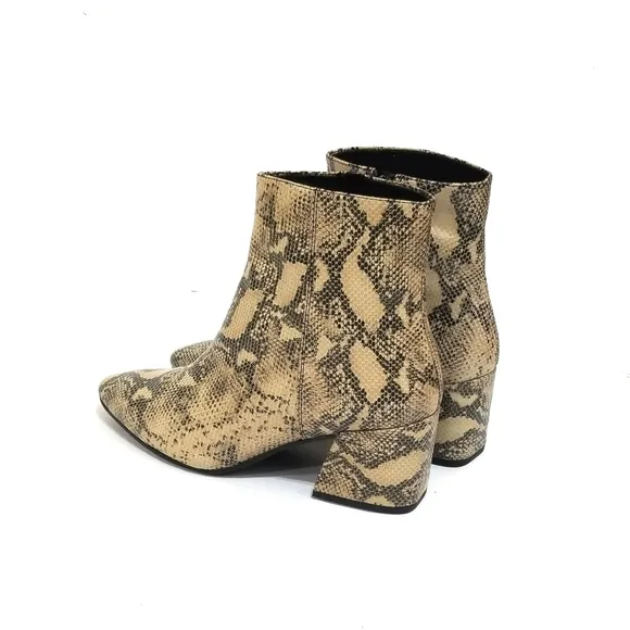 Vagabond New Olivia Leather Snakeskin Ankle Booties Womens Size 41 US 9.5‎