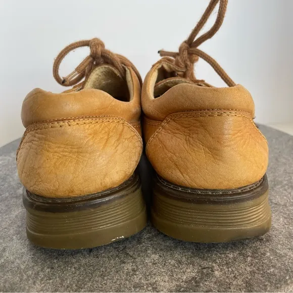 Valentino Vintage Light Brown Leather Lace Up Shoes