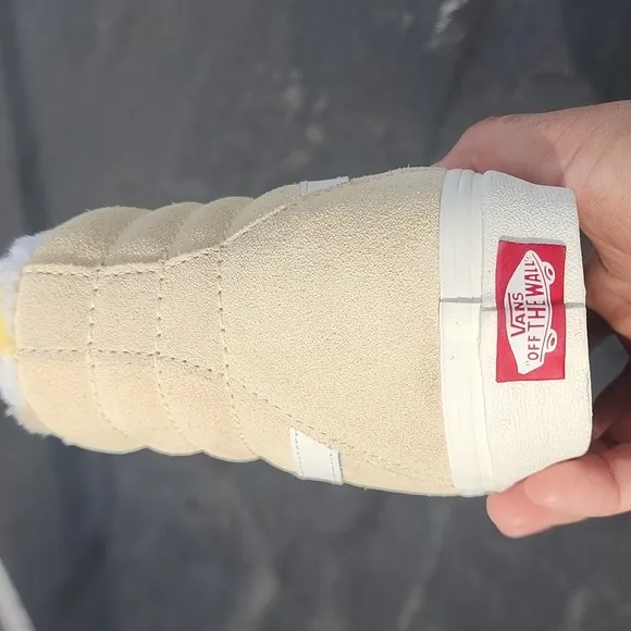 Vans Cream and White Athletic Shoes