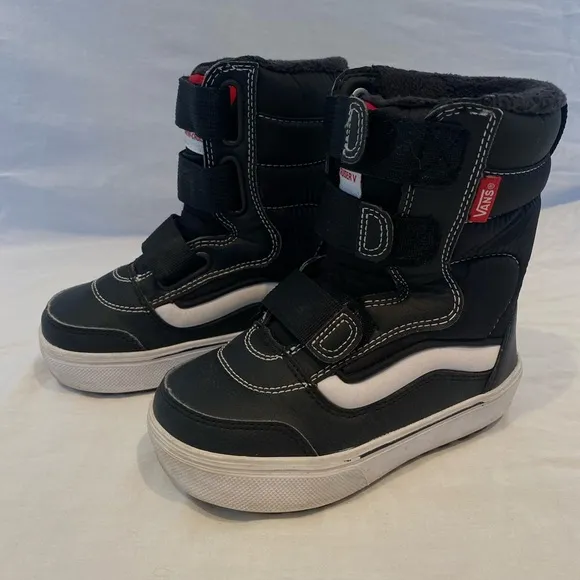 VANS Cruiser V Vansguard MTE - Kids Snow Boots - Black / White Toddler Size 12