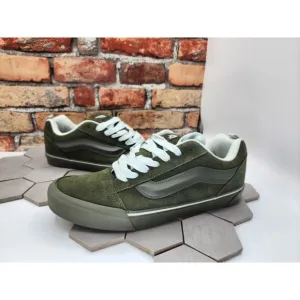 Vans Men's Knu Skool Utility Mono Olive Green Suede Skate Shoes size 8 NIB