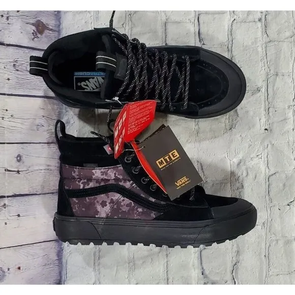 Vans SK8-Hi MTE 2 Black Camo Winter Hiking Boots MENS SIZE 8