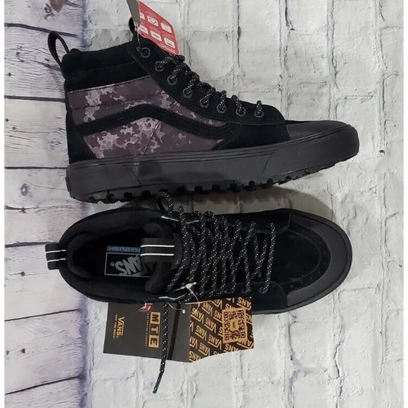 Vans SK8-Hi MTE 2 Black Camo Winter Hiking Boots MENS SIZE 8