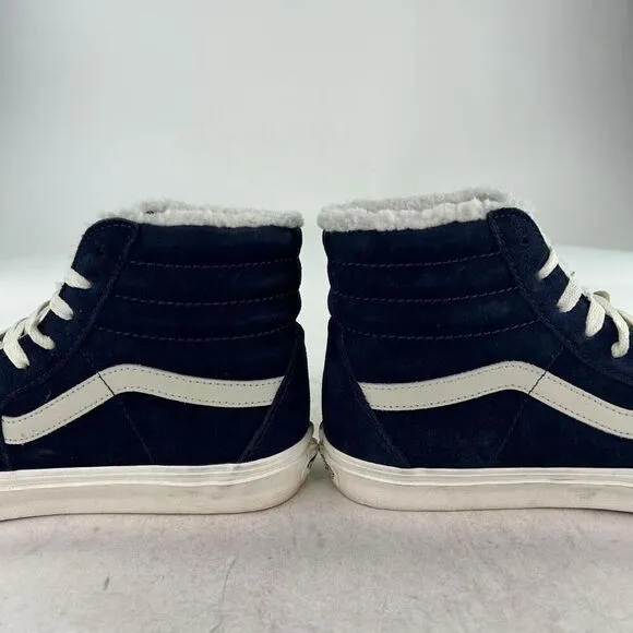 Vans Sk8-Hi Sherpa Cozy Hug Parisian Night Sneakers US 8.5 Blue High-Top Shoes