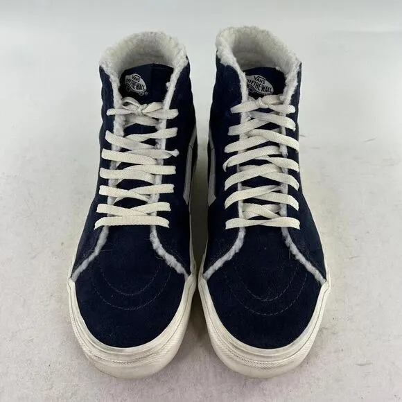 Vans Sk8-Hi Sherpa Cozy Hug Parisian Night Sneakers US 8.5 Blue High-Top Shoes