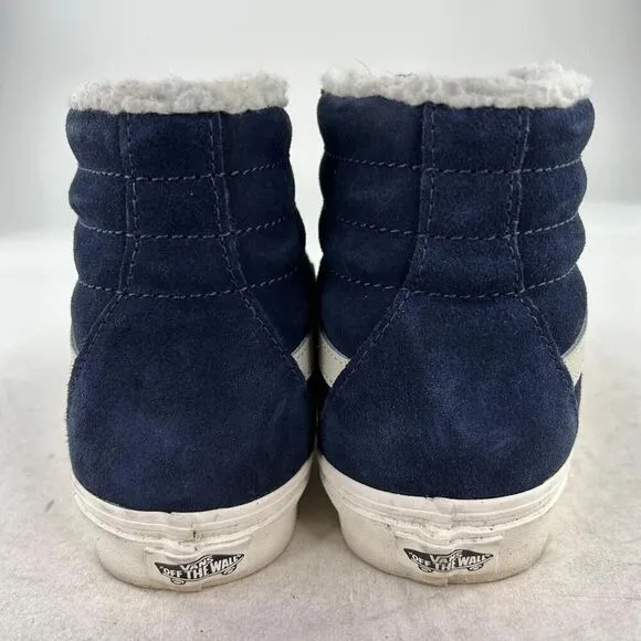 Vans Sk8-Hi Sherpa Cozy Hug Parisian Night Sneakers US 8.5 Blue High-Top Shoes