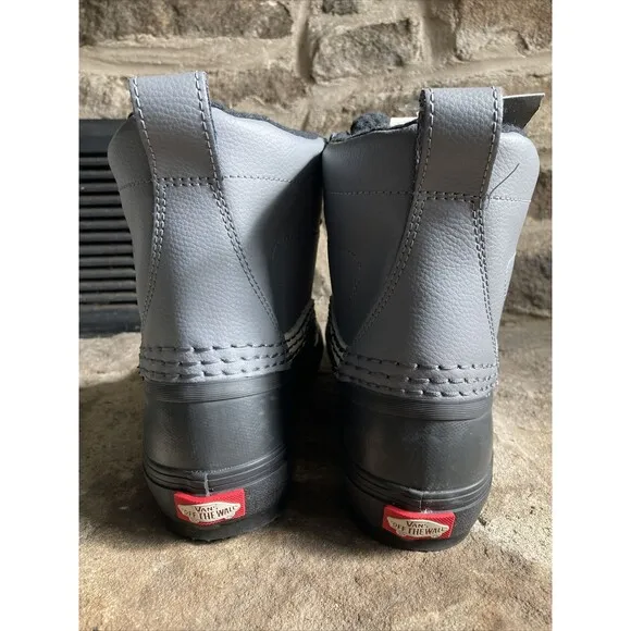 Vans Standard Mid Snow MTE Grey/Black Winter Waterproof Boots Men Size 9.5 New