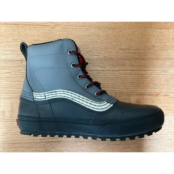 Vans Standard Mid Snow MTE Grey/Black Winter Waterproof Boots Men Size 9.5 New