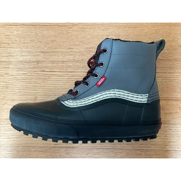 Vans Standard Mid Snow MTE Grey/Black Winter Waterproof Boots Men Size 9.5 New