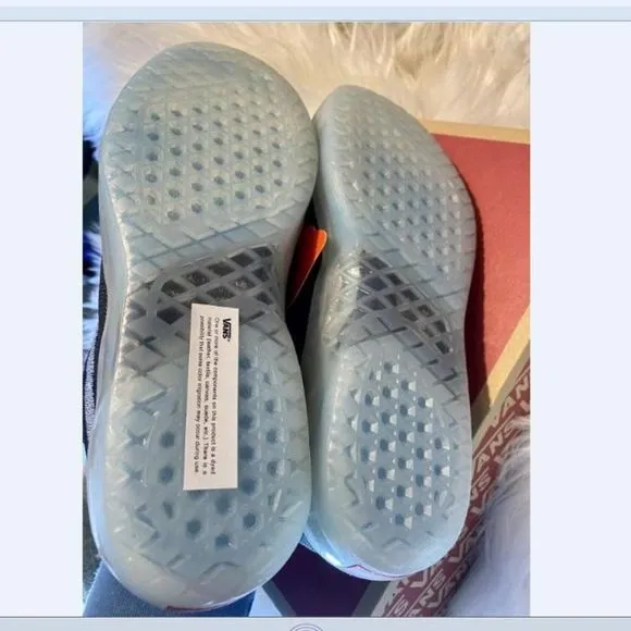 Vans Unisex Translucent EVDNT Ultimate Waffle shoes Deuce Black Blue Size W 7.5