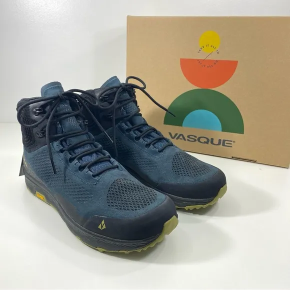 Vasque 7378 Breeze LT NTX Vibram Midnight Navy Suede Hiking Boots Shoes 11.5