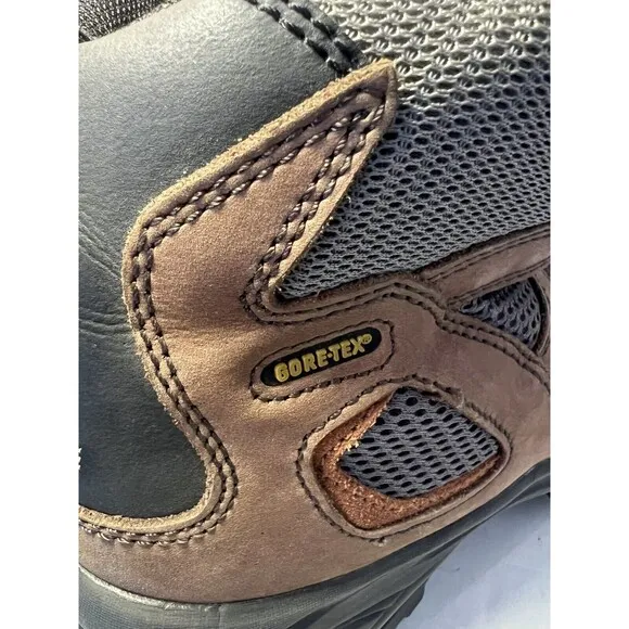 Vasque Boots Mens 14 Breeze 7466 Brown Leather Gore-Tex Hiking Leather Mesh Work