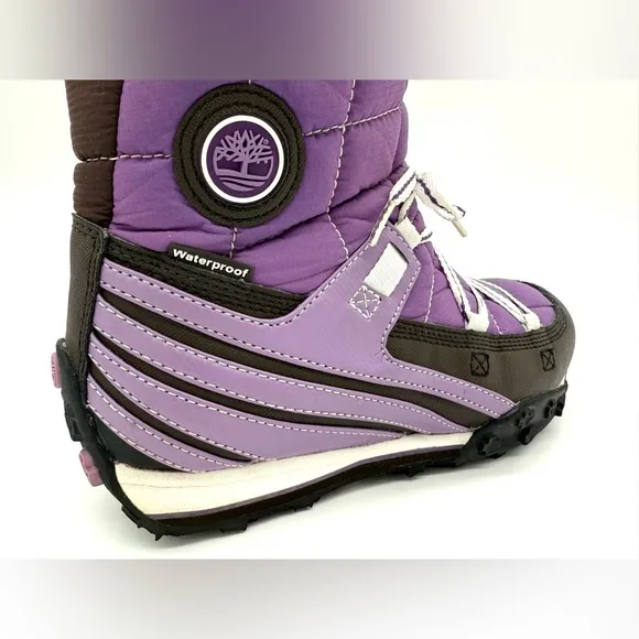 VGUC Timberland Outdoor Performance Quilted Waterproof Snow Boots In Purple 8M