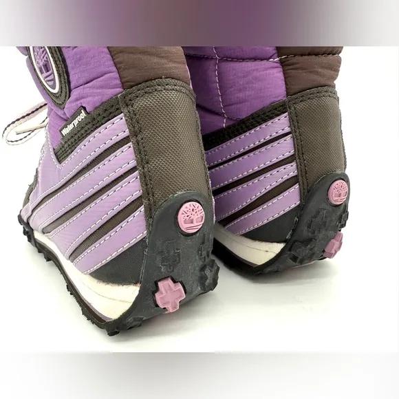 VGUC Timberland Outdoor Performance Quilted Waterproof Snow Boots In Purple 8M