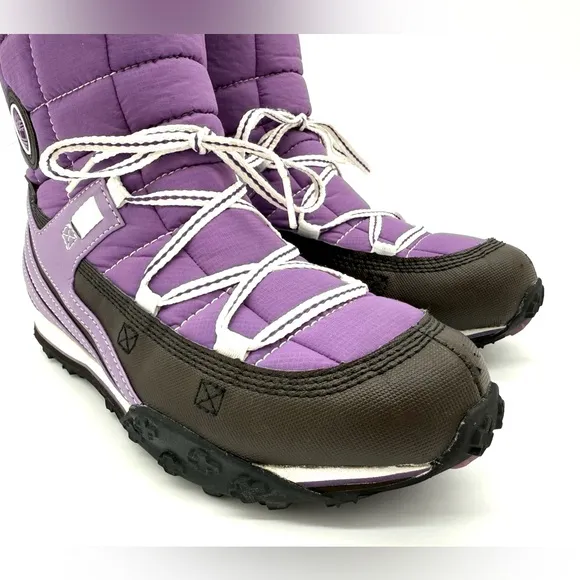 VGUC Timberland Outdoor Performance Quilted Waterproof Snow Boots In Purple 8M