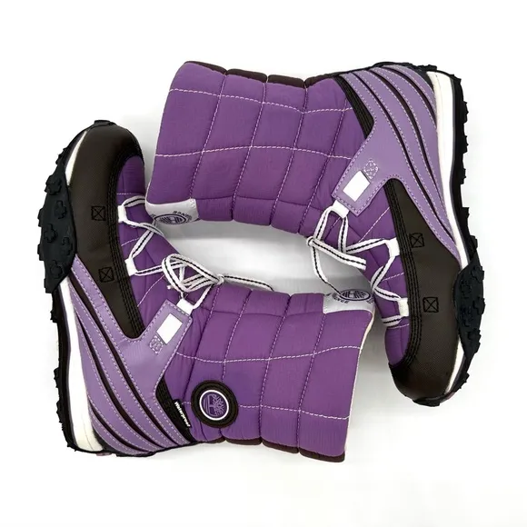 VGUC Timberland Outdoor Performance Quilted Waterproof Snow Boots In Purple 8M