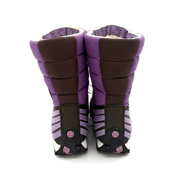 VGUC Timberland Outdoor Performance Quilted Waterproof Snow Boots In Purple 8M