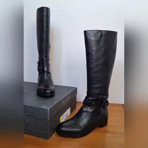 Via Spiga riding boots leather lined vero cuoio capsule low heel knee high