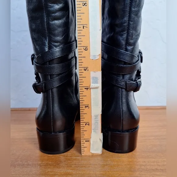 Via Spiga riding boots leather lined vero cuoio capsule low heel knee high