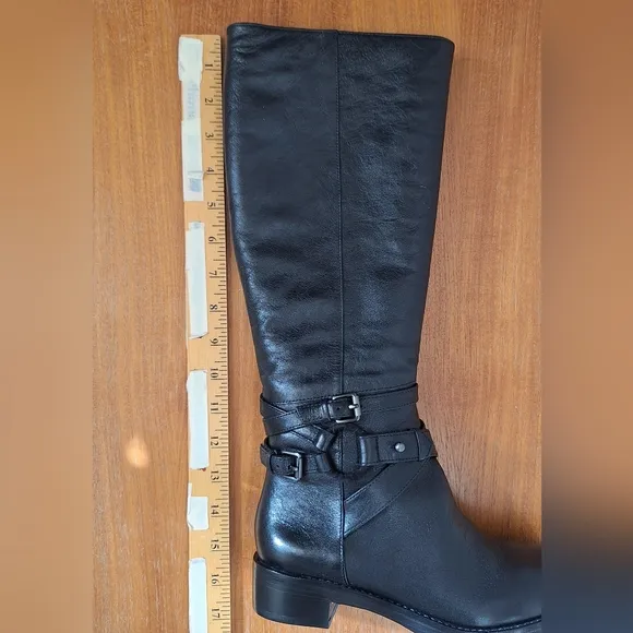 Via Spiga riding boots leather lined vero cuoio capsule low heel knee high