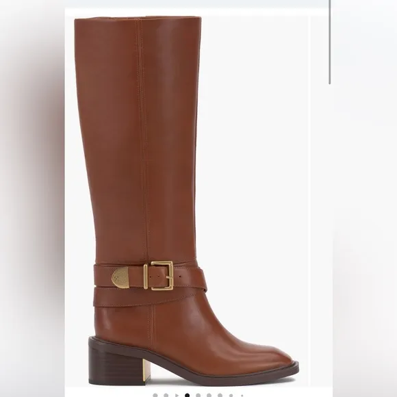 Vince Camuto Brown Over the Knee Boots with Equestrian Style