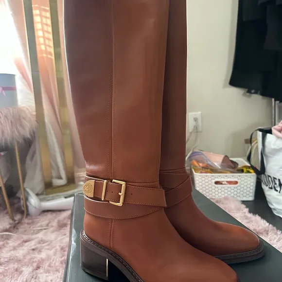 Vince Camuto Brown Over the Knee Boots with Equestrian Style