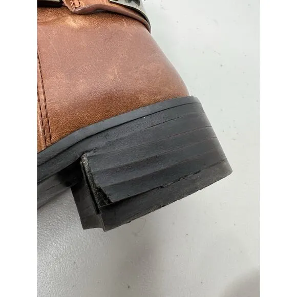 Vince Camuto Jaran Leather Buckle Riding Boots Womens Size 8.5