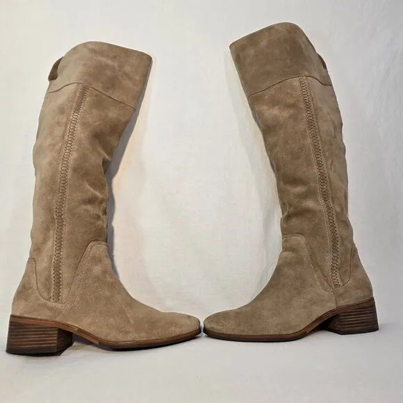 VINCE CAMUTO KOCHELDA Festival Equestrian TAN Suede Over The Knee Boots Size 11M