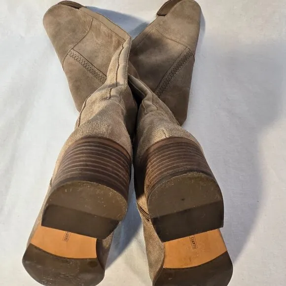 VINCE CAMUTO KOCHELDA Festival Equestrian TAN Suede Over The Knee Boots Size 11M