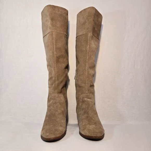 VINCE CAMUTO KOCHELDA Festival Equestrian TAN Suede Over The Knee Boots Size 11M
