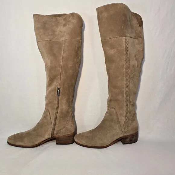 VINCE CAMUTO KOCHELDA Festival Equestrian TAN Suede Over The Knee Boots Size 11M