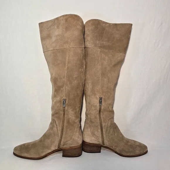 VINCE CAMUTO KOCHELDA Festival Equestrian TAN Suede Over The Knee Boots Size 11M