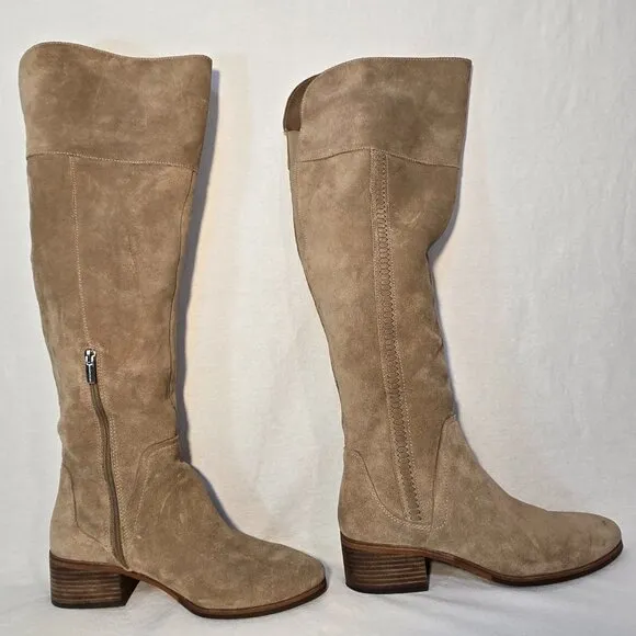 VINCE CAMUTO KOCHELDA Festival Equestrian TAN Suede Over The Knee Boots Size 11M