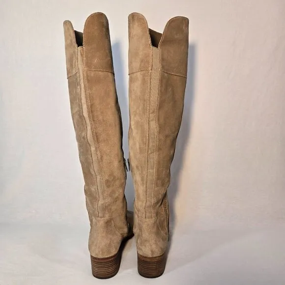 VINCE CAMUTO KOCHELDA Festival Equestrian TAN Suede Over The Knee Boots Size 11M