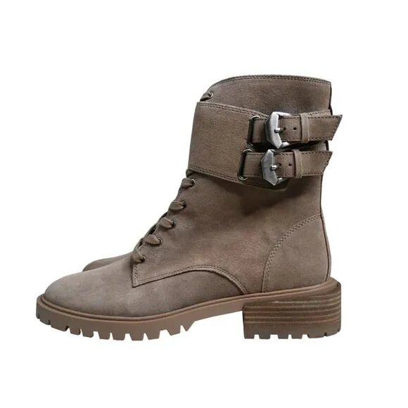 Vince Camuto Womens 8.5 Fawdry Combat Boot in Wild Mushroom NEW