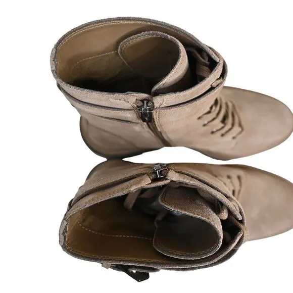 Vince Camuto Womens 8.5 Fawdry Combat Boot in Wild Mushroom NEW