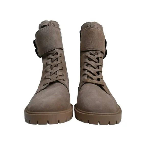Vince Camuto Womens 8.5 Fawdry Combat Boot in Wild Mushroom NEW