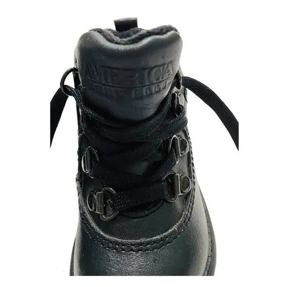 Vintage 90s Perry Ellis AMERICA K-2 Black Leather Hiking Boots