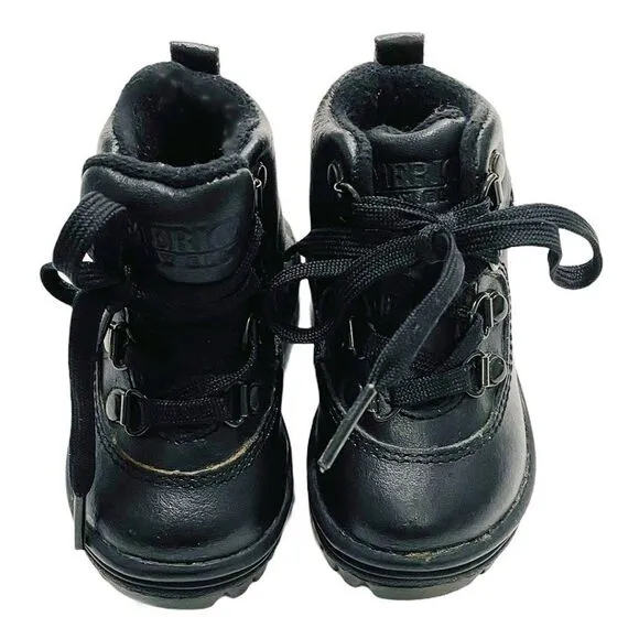 Vintage 90s Perry Ellis AMERICA K-2 Black Leather Hiking Boots
