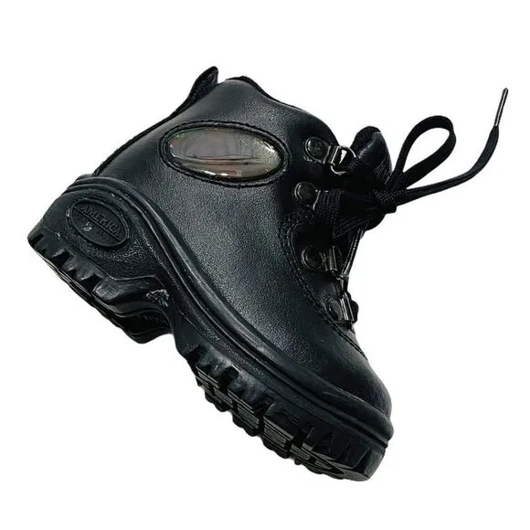 Vintage 90s Perry Ellis AMERICA K-2 Black Leather Hiking Boots