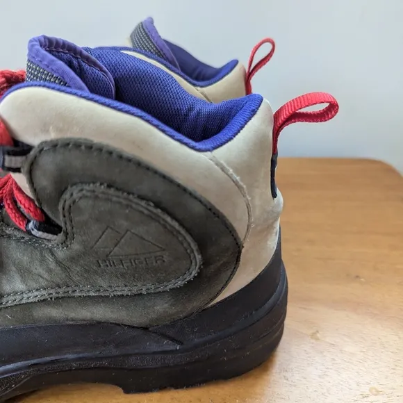 Vintage 90s Tommy Hilfiger Leather Lug Hiking Boots