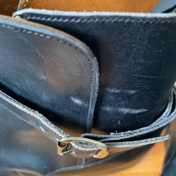VINTAGE Black Leather Jodhpur Riding Ankle Boots SZ 8 1/2