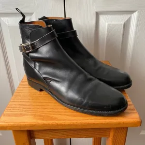 VINTAGE Black Leather Jodhpur Riding Ankle Boots SZ 8 1/2